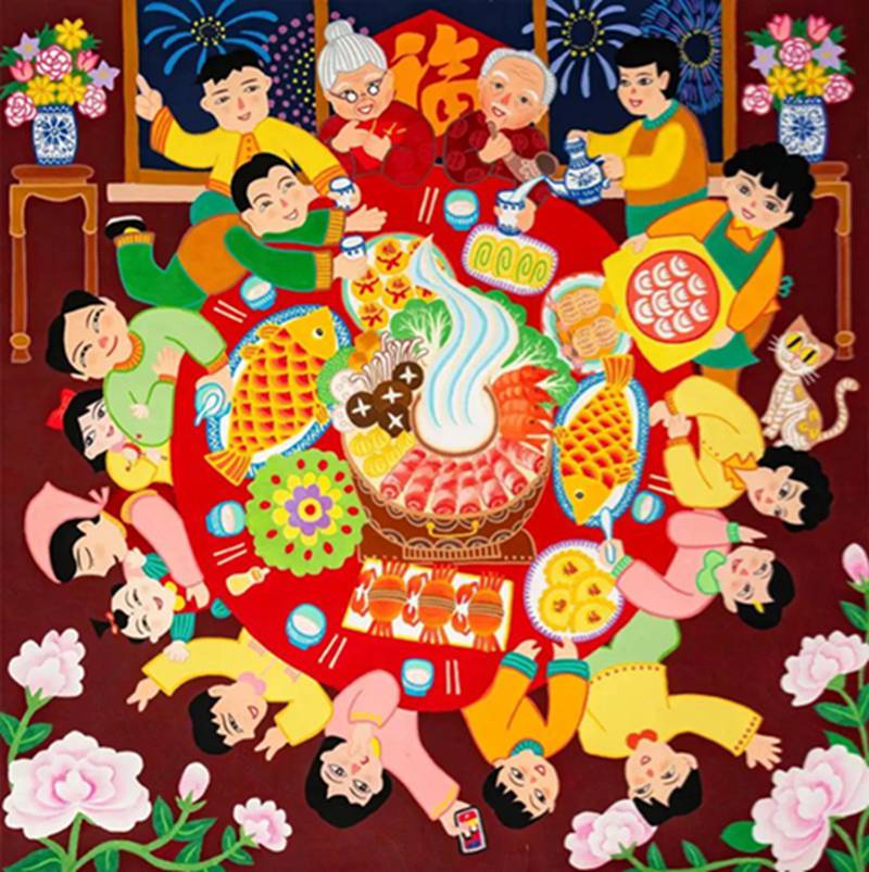 赏年画 过大年 ｜2025年“新生活·新风尚·新年画”美术创作作品线上展览（二）